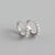 Yhe0250 New S925 Sterling Silver Minimalist Row Of Diamond Design Earrings