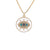 Yiwu Foreign Trade Copper Zircon Ornament European And American Copper Plated Real Gold Love Fatima Devil's Eye Necklace