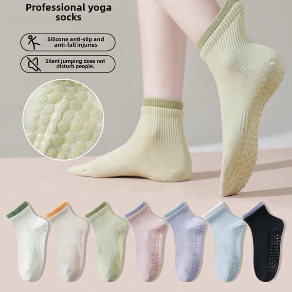 Yoga Socks Children's Mid-tube Socks Spring Summer Autumn Professional Non-slip Running Sports Socks Indoor Fitness Floor Socks