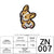 Zhinuo Computer Cartoon Puppy Embroidered Cloth Sticker Cute Pet Animal Embroidered Sticker DIY Dog Glue Ironing Embroidered Sticker