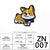 Zhinuo Computer Cartoon Puppy Embroidered Cloth Sticker Cute Pet Animal Embroidered Sticker DIY Dog Glue Ironing Embroidered Sticker