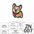 Zhinuo Computer Cartoon Puppy Embroidered Cloth Sticker Cute Pet Animal Embroidered Sticker DIY Dog Glue Ironing Embroidered Sticker