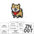 Zhinuo Computer Cartoon Puppy Embroidered Cloth Sticker Cute Pet Animal Embroidered Sticker DIY Dog Glue Ironing Embroidered Sticker