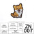 Zhinuo Computer Cartoon Puppy Embroidered Cloth Sticker Cute Pet Animal Embroidered Sticker DIY Dog Glue Ironing Embroidered Sticker