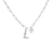 Zircon Micro-inlaid Heart-shaped English Letter Necklace Stainless Steel Necklace