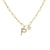 Zircon Micro-inlaid Heart-shaped English Letter Necklace Stainless Steel Necklace