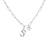 Zircon Micro-inlaid Heart-shaped English Letter Necklace Stainless Steel Necklace