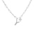 Zircon Micro-inlaid Heart-shaped English Letter Necklace Stainless Steel Necklace