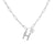 Zircon Micro-inlaid Heart-shaped English Letter Necklace Stainless Steel Necklace