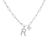 Zircon Micro-inlaid Heart-shaped English Letter Necklace Stainless Steel Necklace