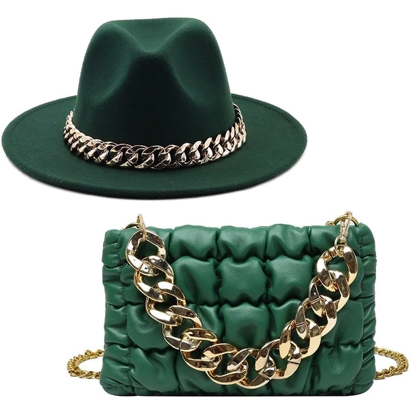 British  European And American Big Brimmed Hat Chain Big Brimmed Felt Hat