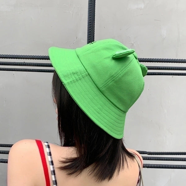 Cartoon Green Frog Breathable Fisherman Hat