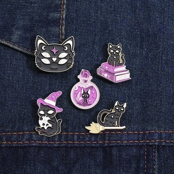 Cartoon Style Cat Alloy Plating Unisex Brooches