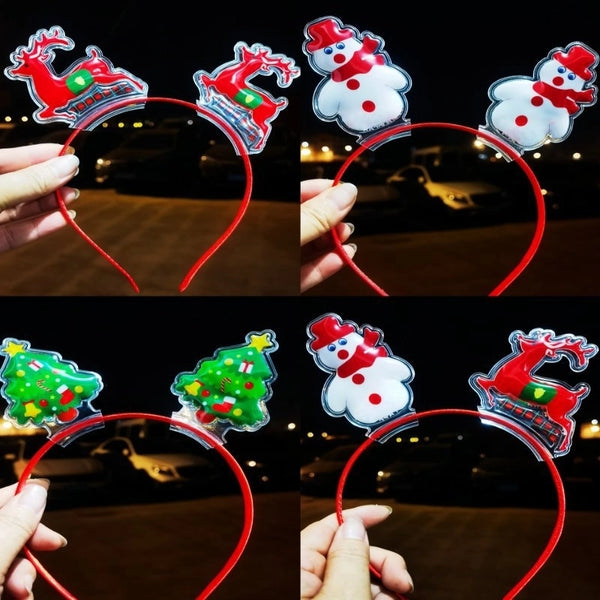 Christmas Cartoon Style Unisex Christmas Tree Snowman Plastic Hair Band