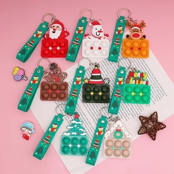 Cartoon Style Christmas Tree Star Snowman Resin Unisex Bag Pendant Keychain 1 Piece