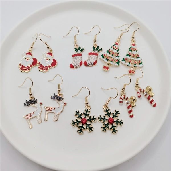 Cartoon Style Geometric Alloy Plating Women's Earrings 1 Pair