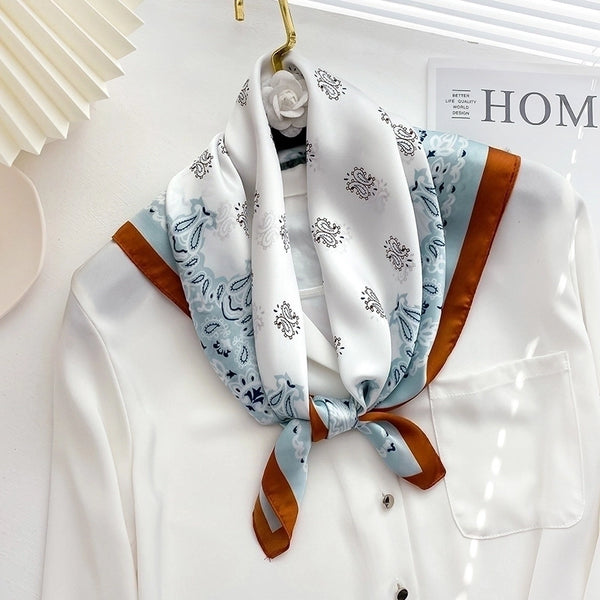 Cashew Flower Retro Fashion Silk Square Scarf