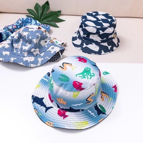 Children Unisex Basic Cartoon Bucket Hat