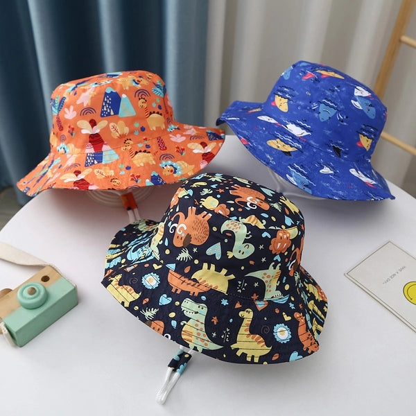 Children Unisex Cartoon Style Animal Printing Bucket Hat