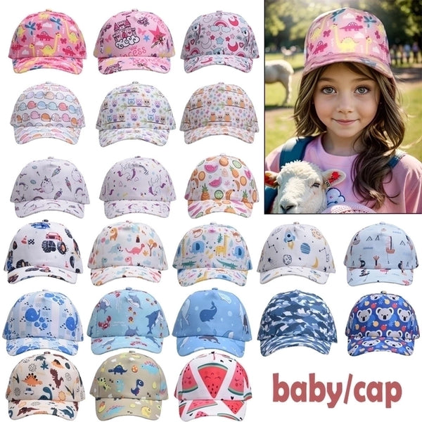 Children Unisex Cartoon Style Cute Sweet Animal Graffiti Curved Eaves Baseball Cap