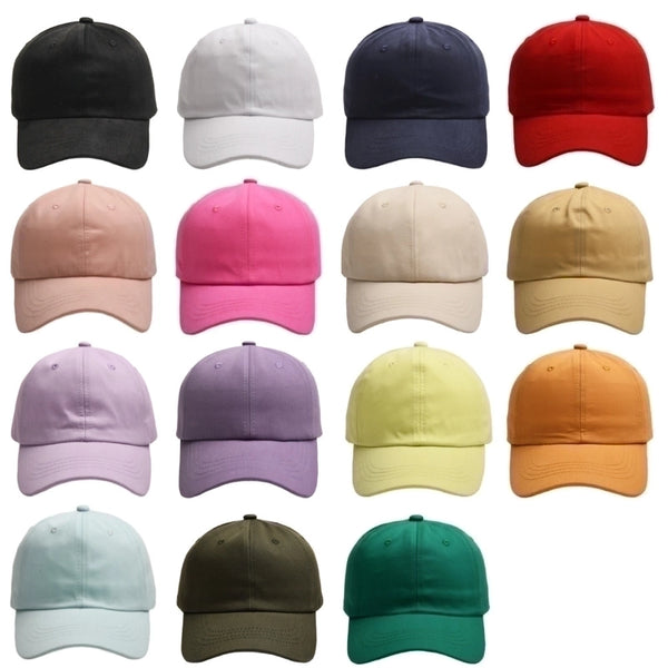 Children Unisex Casual Solid Color Baseball Cap