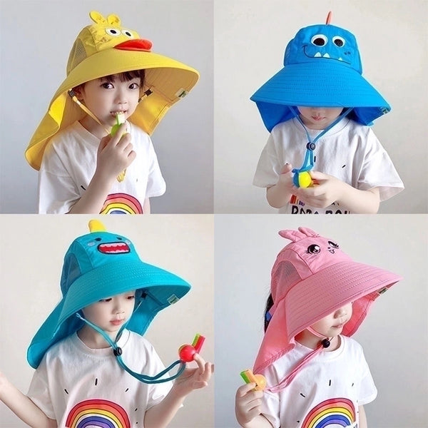 Children Unisex Cute Rabbit Dinosaur Shark Bucket Hat