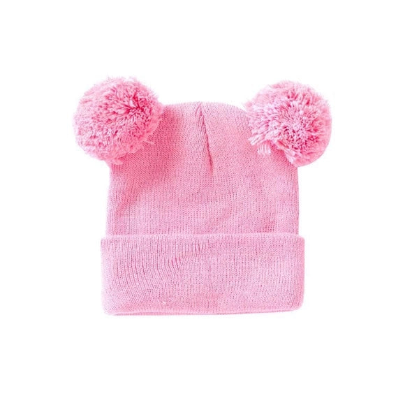 Children Unisex Cute Sweet Solid Color Beanie Hat