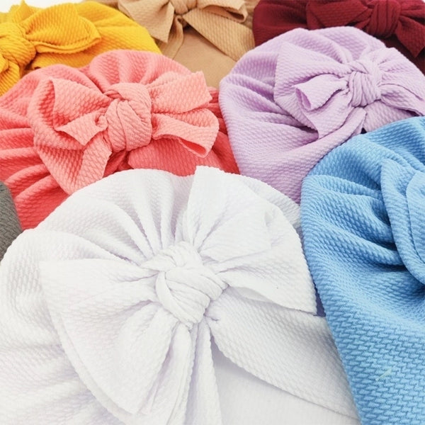 Children Unisex Fashion Solid Color Bow Knot Sleeve Cap