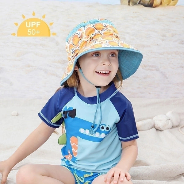 Children Unisex Vacation Cartoon Printing Bucket Hat