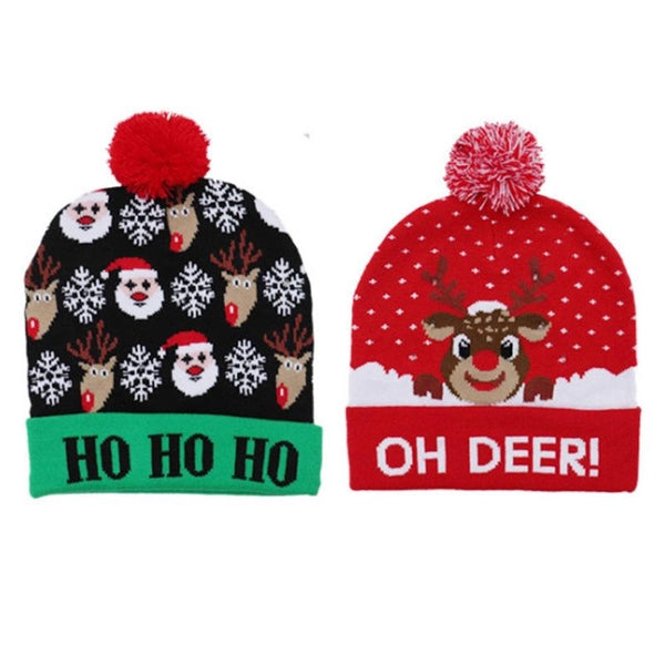 Christmas Decorations Adult Children's Glowing Knit Cap Nhmv155588