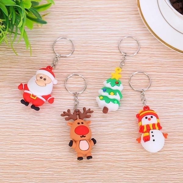 Christmas Santa Claus Plastic Christmas Resin & Plastic Keychains Keychains