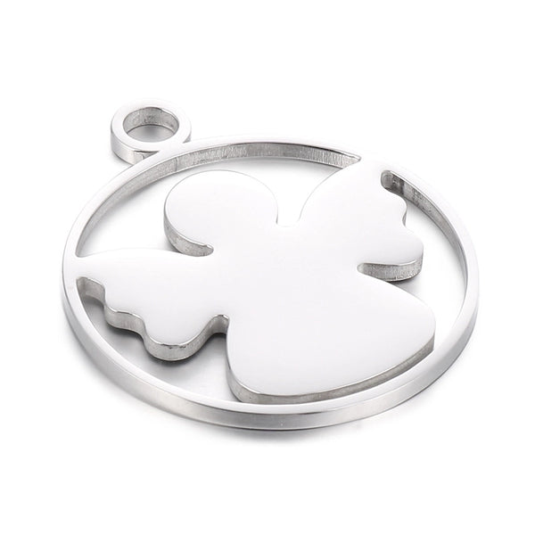 Cute Angel Stainless Steel Plating Jewelry Accessories