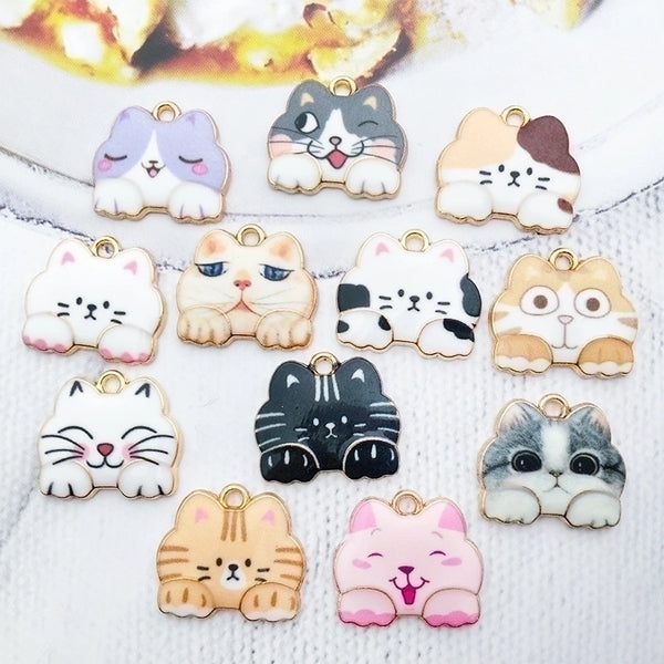 Cute Cat Alloy Enamel Jewelry Accessories