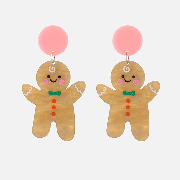 Cute Gingerbread Arylic Irregular Women's Drop Earrings 1 Pair