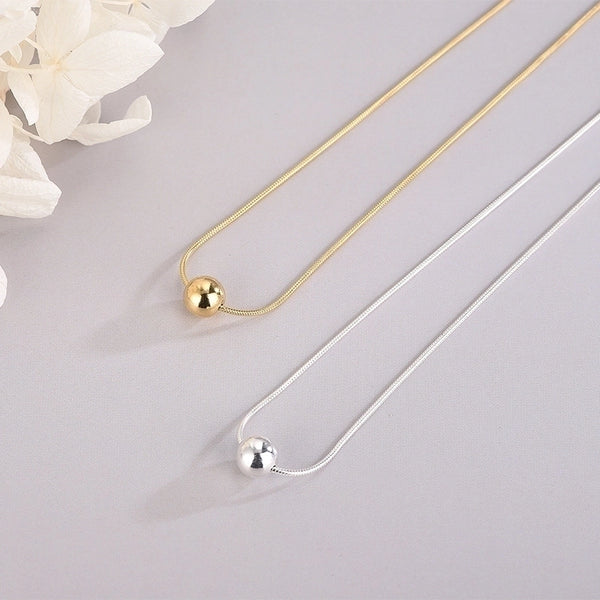 Elegant Round Sterling Silver Plating Necklace