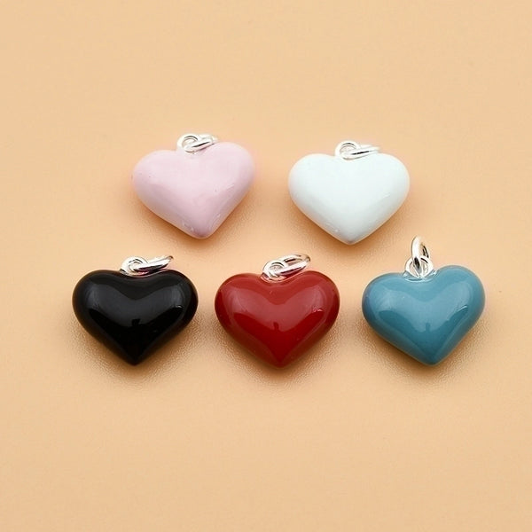 Elegant Sweet Heart Shape Sterling Silver Charms