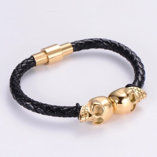 Fashion 304 Stainless Steel No Inlaid 18K Gold Plated Men'S