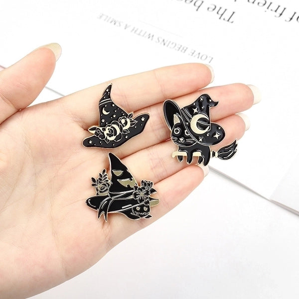 Fashion Cat Alloy Stoving Varnish Brooches