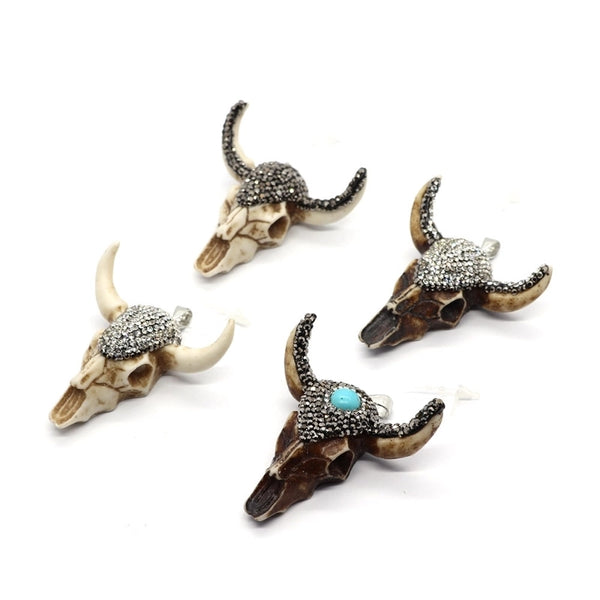 Fashion Cattle Resin Plating Artificial Rhinestones Jewelry Accessories 1 Piece