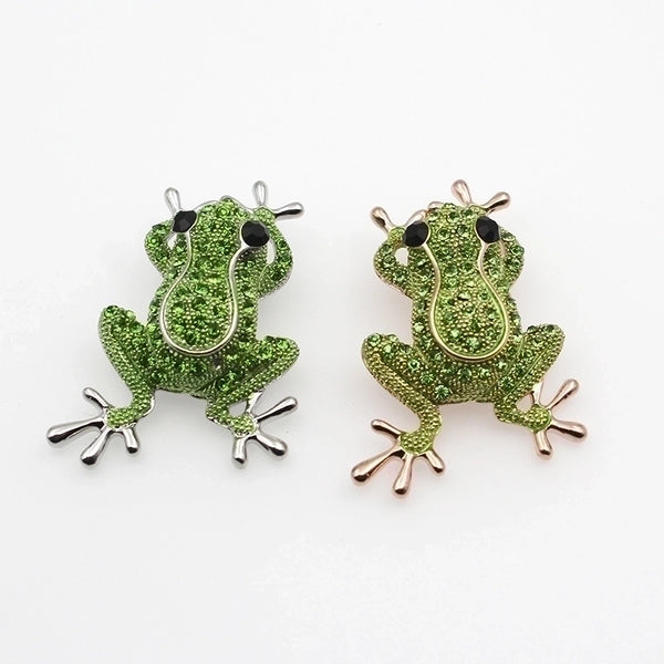 Cartoon Style Novelty Modern Style Animal Frog Alloy Plating Diamond Artificial Rhinestones Alloy Women'S Brooches