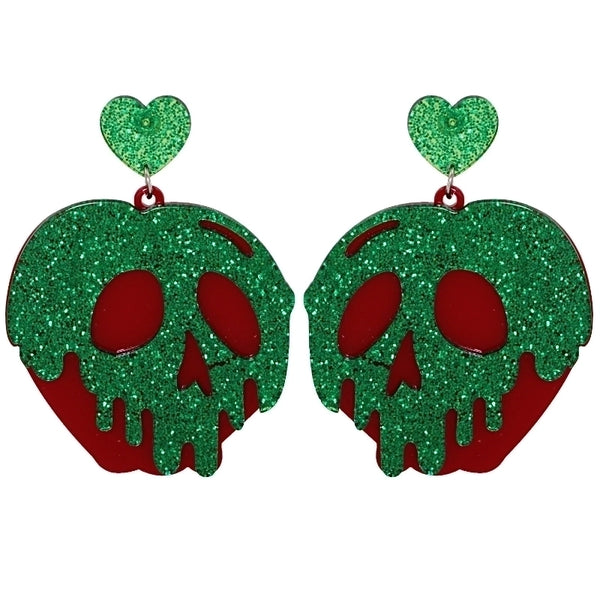 Fashion Creative Funny Earrings Retro Trend Heart-shaped Hollow Skull Earrings