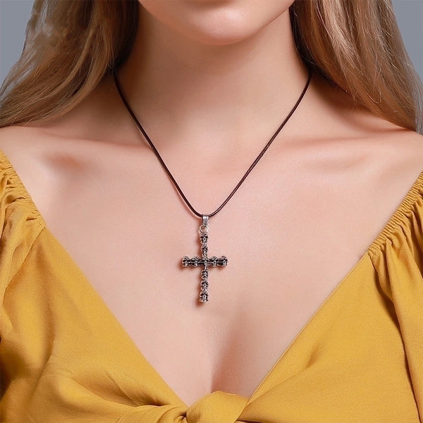 Fashion Cross Alloy Plating Unisex Necklace