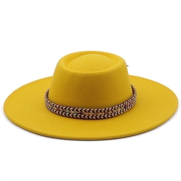 Fashion Ethnic Autumn And Winter Men's And Women's Couple Broad-brimmed Hat