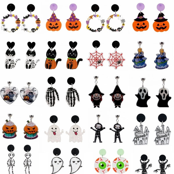 Fashion Halloween Pattern Acrylic No Inlaid Earrings