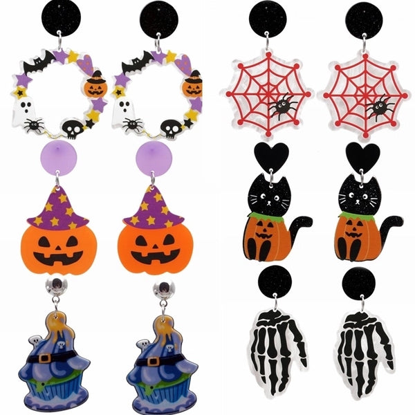 Fashion Halloween Pattern Acrylic No Inlaid Earrings