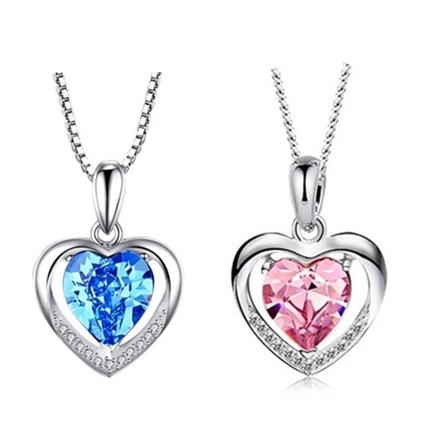 Fashion Heart Shape Copper Plating Zircon White Gold Plated Jewelry Accessories