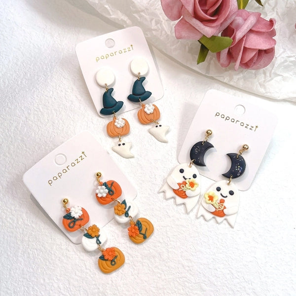 Fashion Pumpkin Soft Clay Women's Drop Earrings 1 Pair