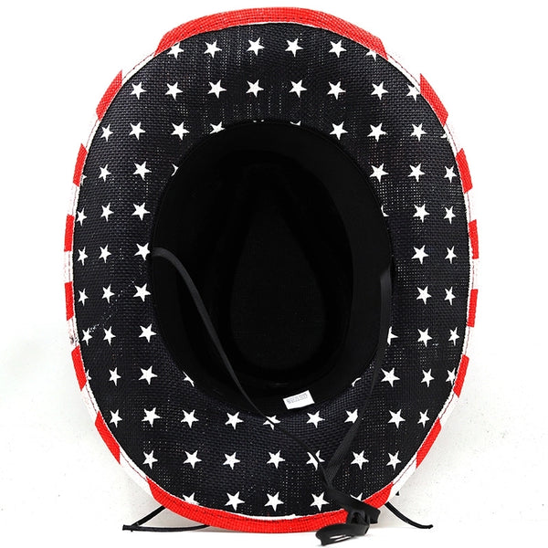 Fashion Sailor Dance American Flag Retro Western Cowboy Hat