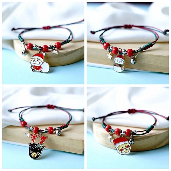 Fashion Santa Claus Snowman Alloy Women's Bracelets 1 Piece