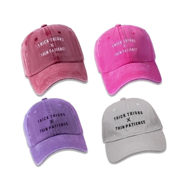 Fashion Simple Letter Embroidery Peaked Cap Wide Brim Cap